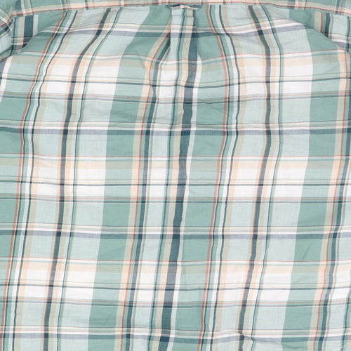 Fat Face Womens Green Check  Basic Button-Up Size 18