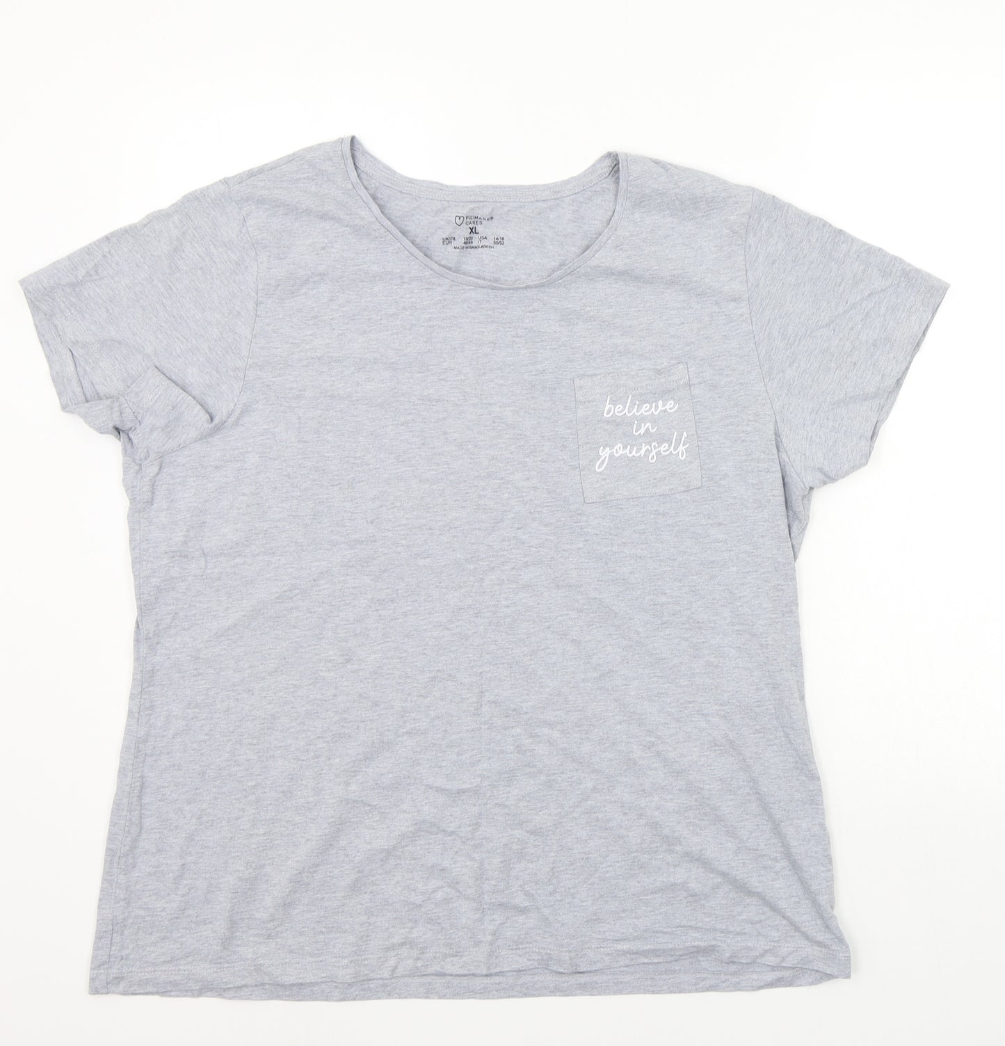 Primark Womens Grey   Basic T-Shirt Size XL
