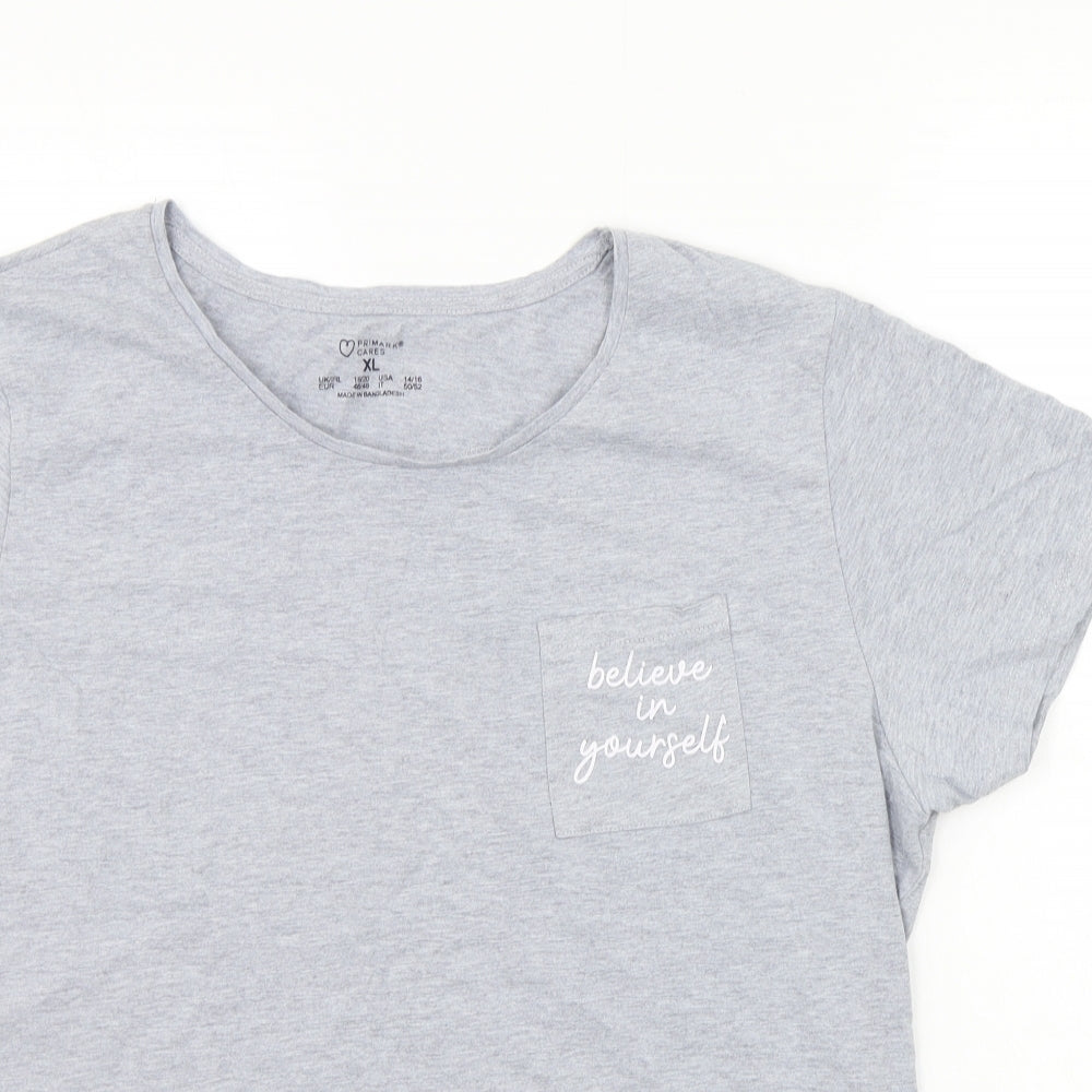 Primark Womens Grey   Basic T-Shirt Size XL