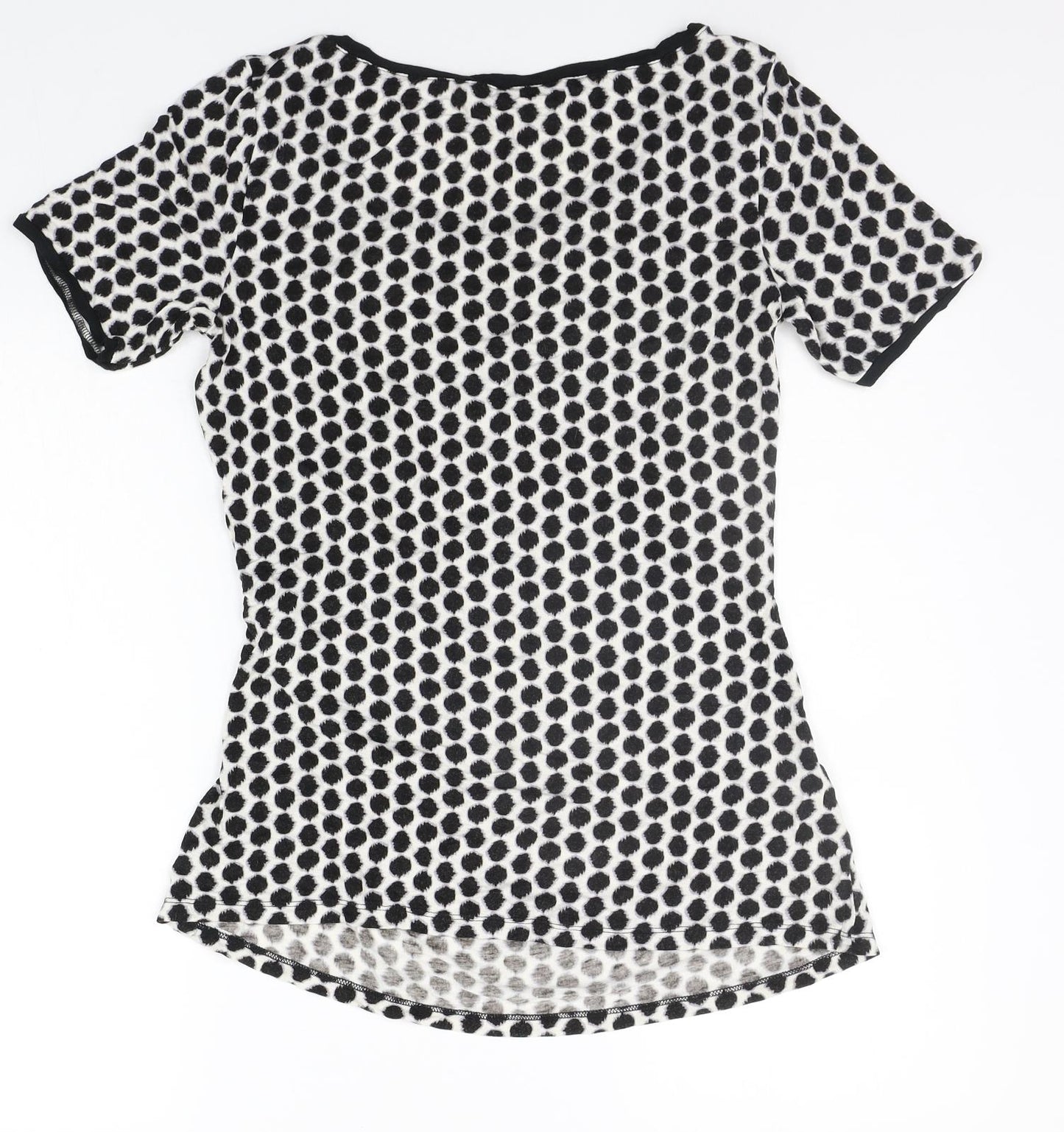 woolworths Womens Black Polka Dot  Basic T-Shirt Size 12