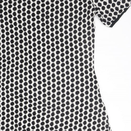 woolworths Womens Black Polka Dot  Basic T-Shirt Size 12