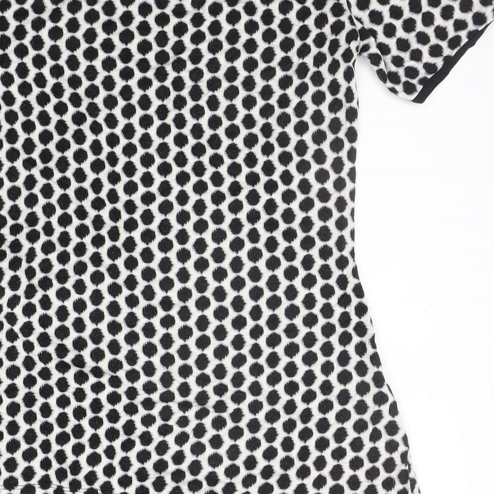 woolworths Womens Black Polka Dot  Basic T-Shirt Size 12
