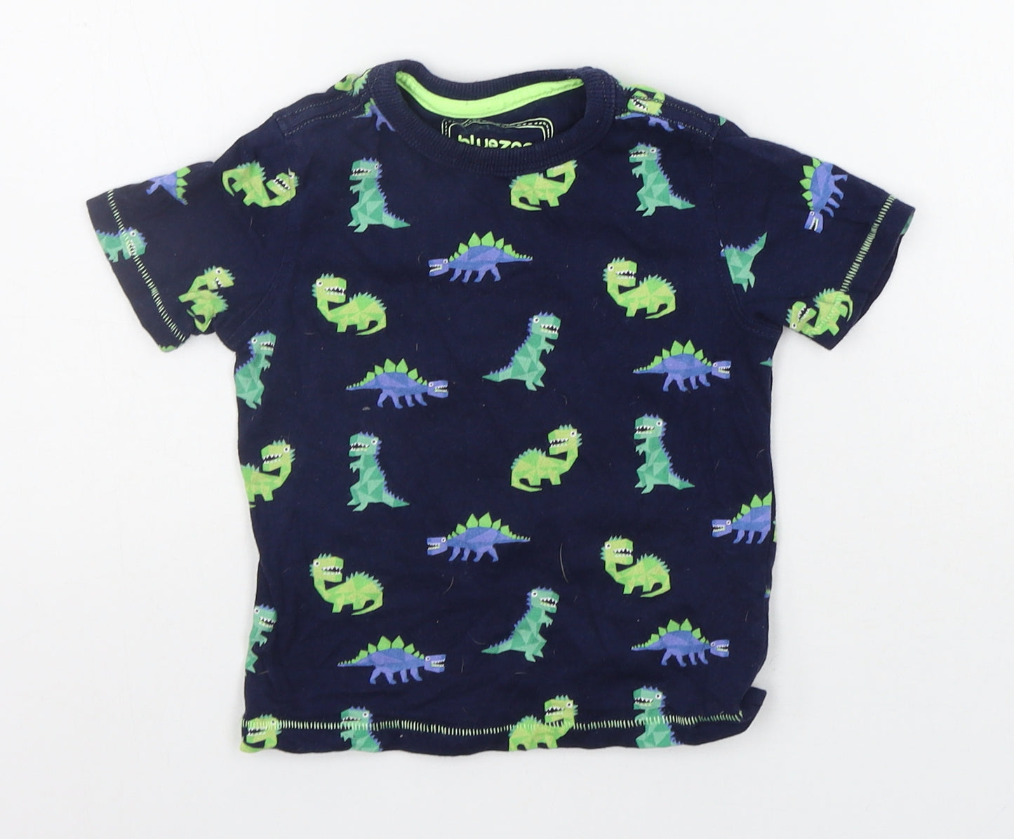 Blue Zoo Boys Black Geometric  Basic T-Shirt Size 12-18 Months  - DINOSAUR
