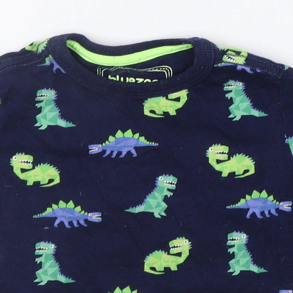 Blue Zoo Boys Black Geometric  Basic T-Shirt Size 12-18 Months  - DINOSAUR