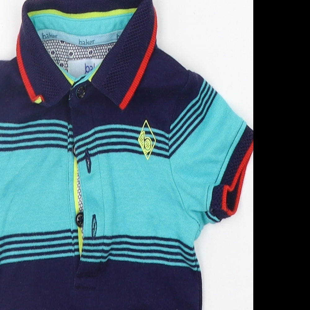 Ted Baker Boys Blue Striped  Babygrow One-Piece Size 3-6 Months