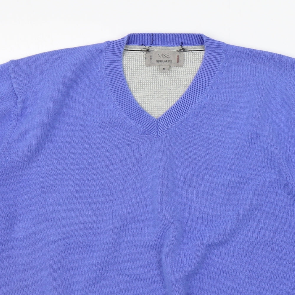 Marks and Spencer Mens Blue   Pullover Jumper Size M
