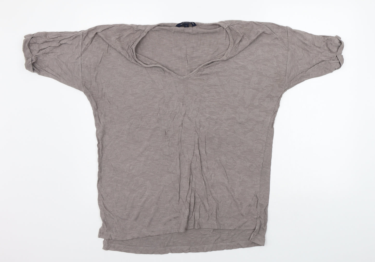 French Connection Womens Grey Geometric  Pullover Jumper Size L