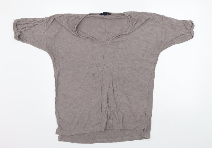 French Connection Womens Grey Geometric  Pullover Jumper Size L