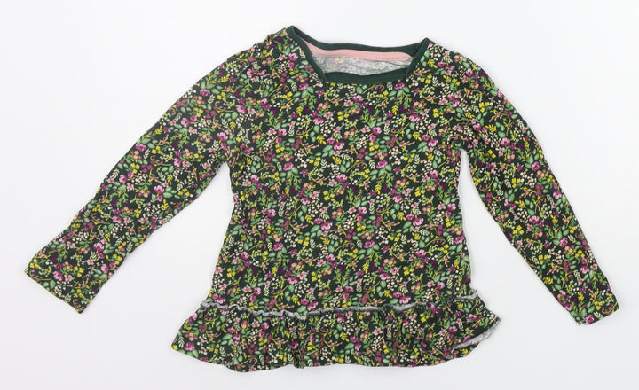TU Girls Green Fair Isle  T-Shirt Dress  Size 3-4 Years