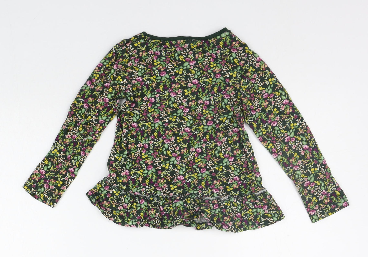 TU Girls Green Fair Isle  T-Shirt Dress  Size 3-4 Years