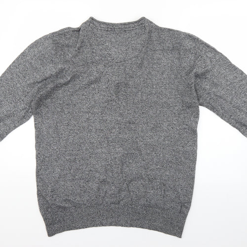 Brave Soul Mens Grey  Knit Pullover Jumper Size XL