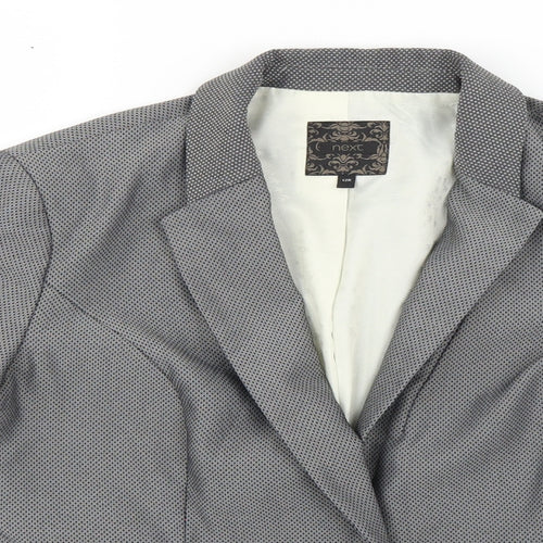 NEXT Womens Beige Argyle/Diamond  Jacket Blazer Size 12