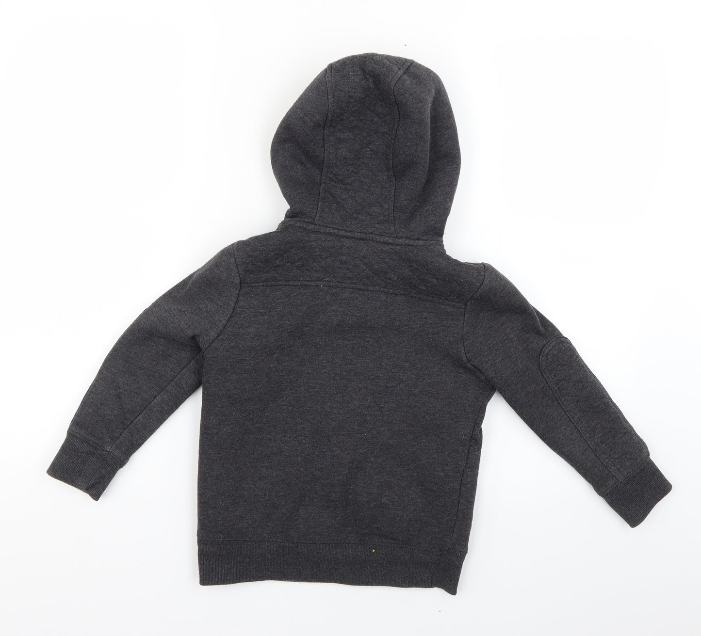 F&F Girls Grey Geometric Knit Full Zip Jumper Size 5-6 Years