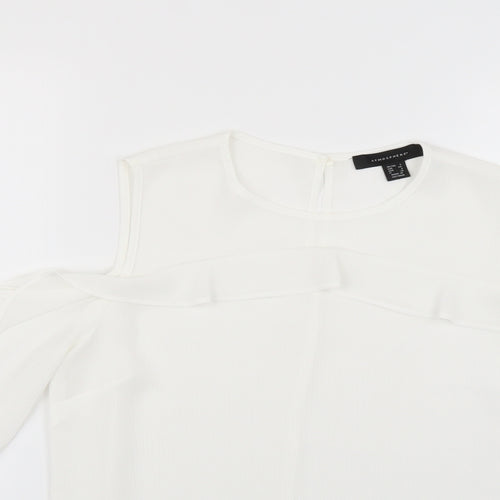 Atmosphere Womens White   Basic Blouse Size 6