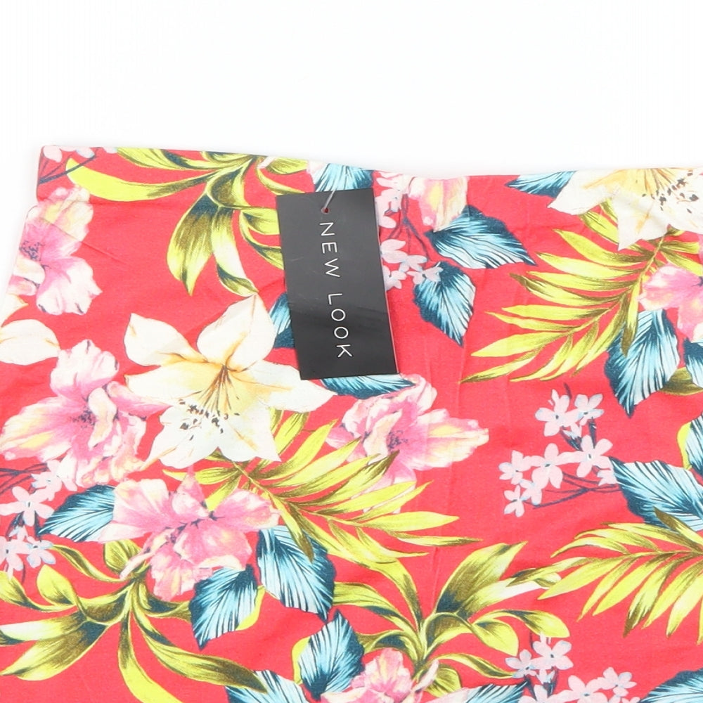 New Look Womens Multicoloured Floral  Mini Skirt Size 10