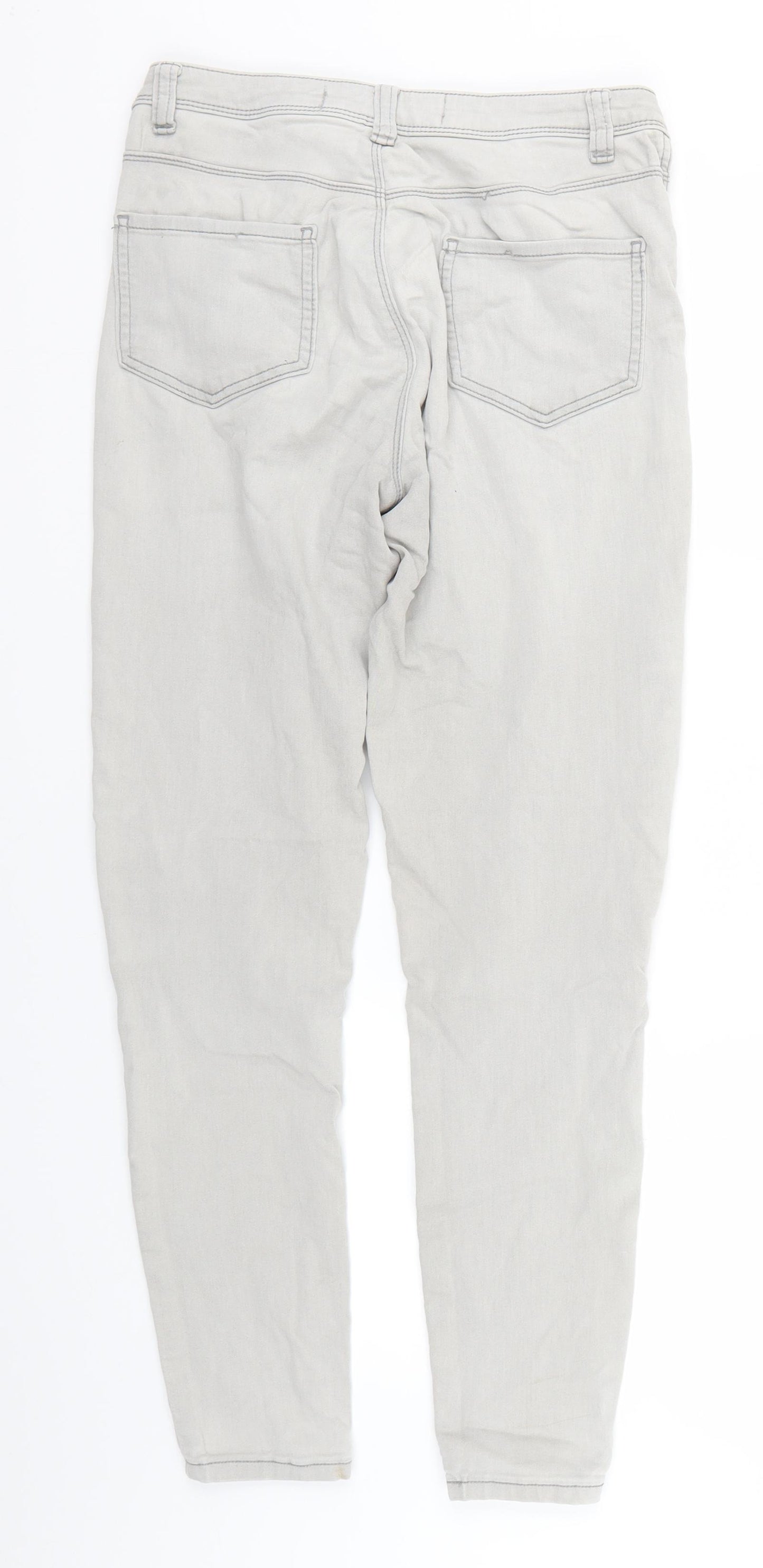 Denim & Co. Womens Grey   Skinny Jeans Size 10 L26 in