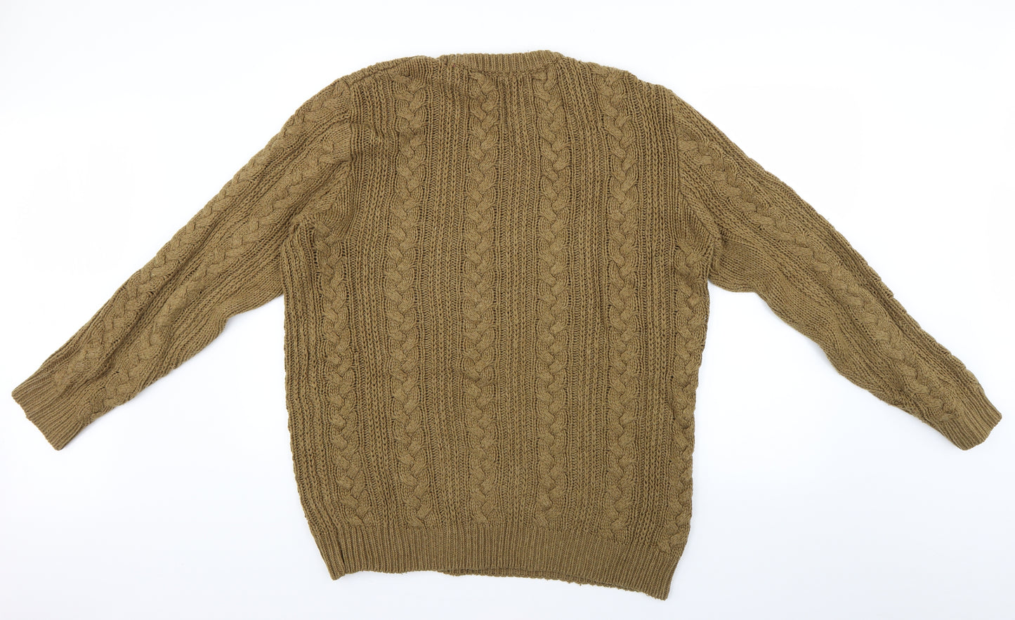 TU Mens Brown  Knit Pullover Jumper Size L
