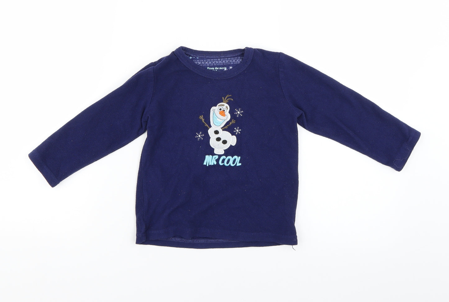 Primark Girls Blue Geometric  Top Pyjama Top Size 3-4 Years  - Frozen