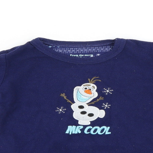 Primark Girls Blue Geometric  Top Pyjama Top Size 3-4 Years  - Frozen