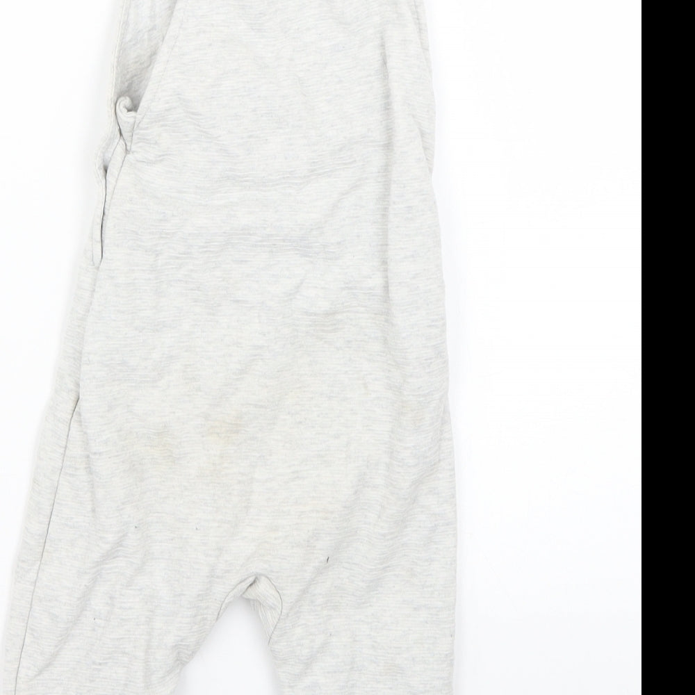 Disney Baby Grey Geometric  Dungaree One-Piece Size 9-12 Months