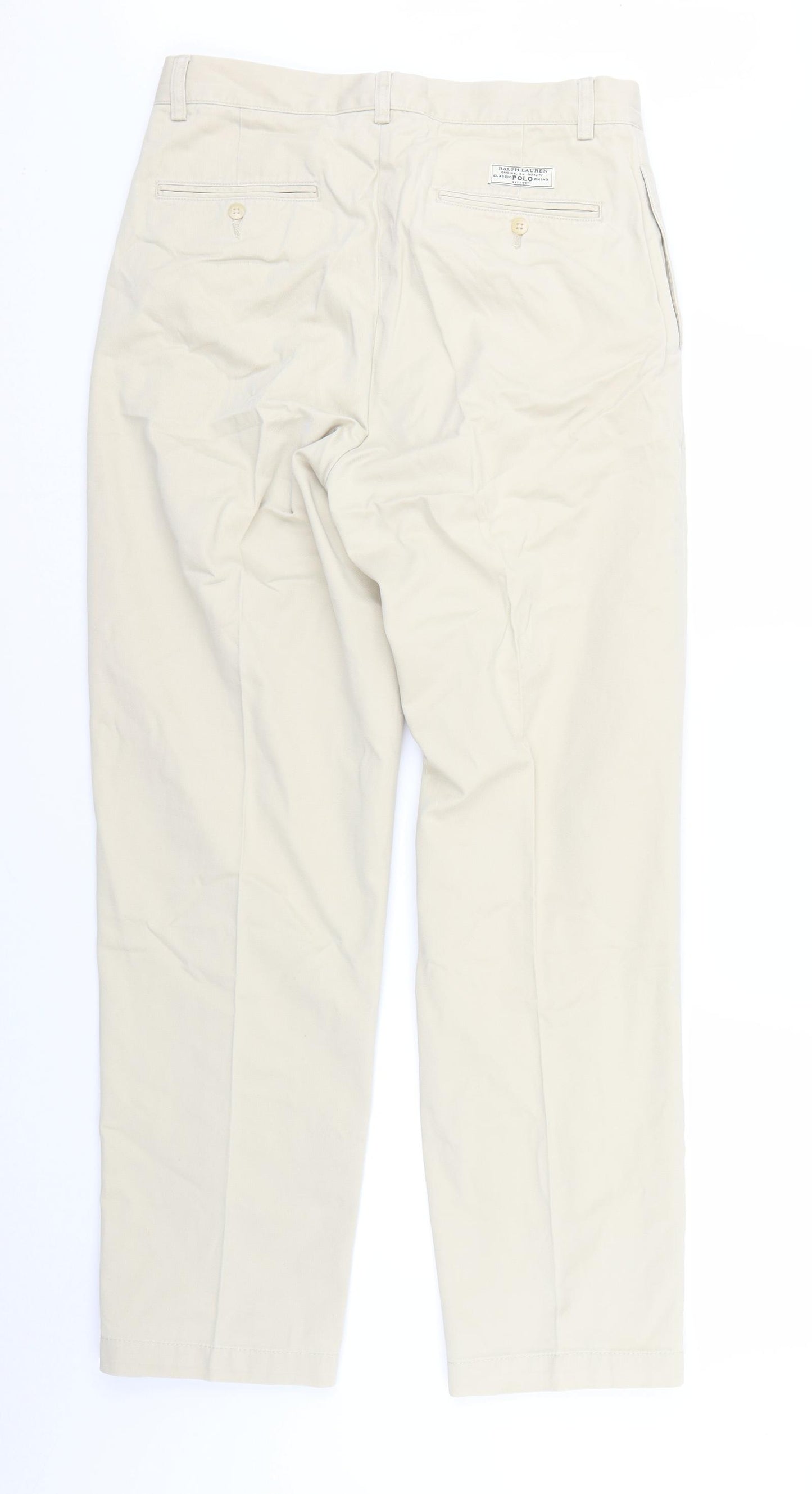 Ralph Lauren Mens Beige   Chino Trousers Size 32 L30 in