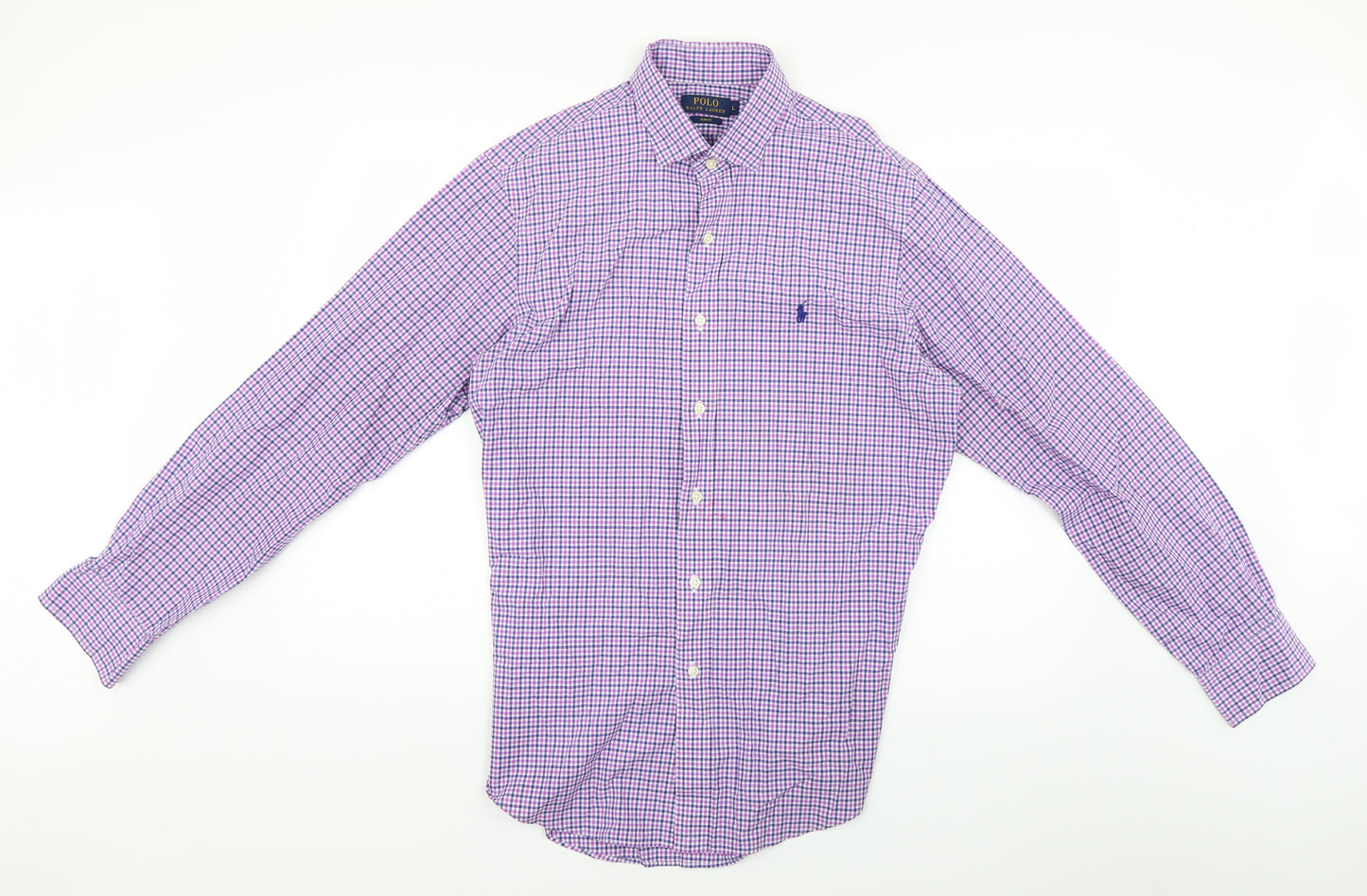 Ralph Lauren Mens Multicoloured Check   Dress Shirt Size L