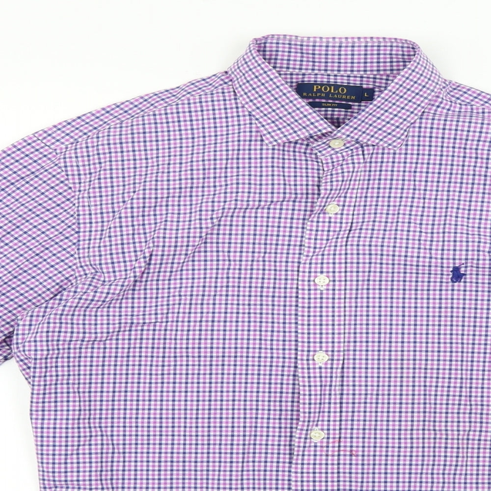 Ralph Lauren Mens Multicoloured Check   Dress Shirt Size L