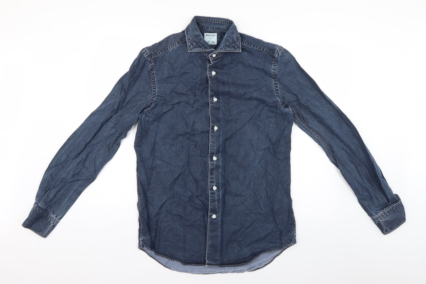 boggi Mens Blue    Dress Shirt Size 39