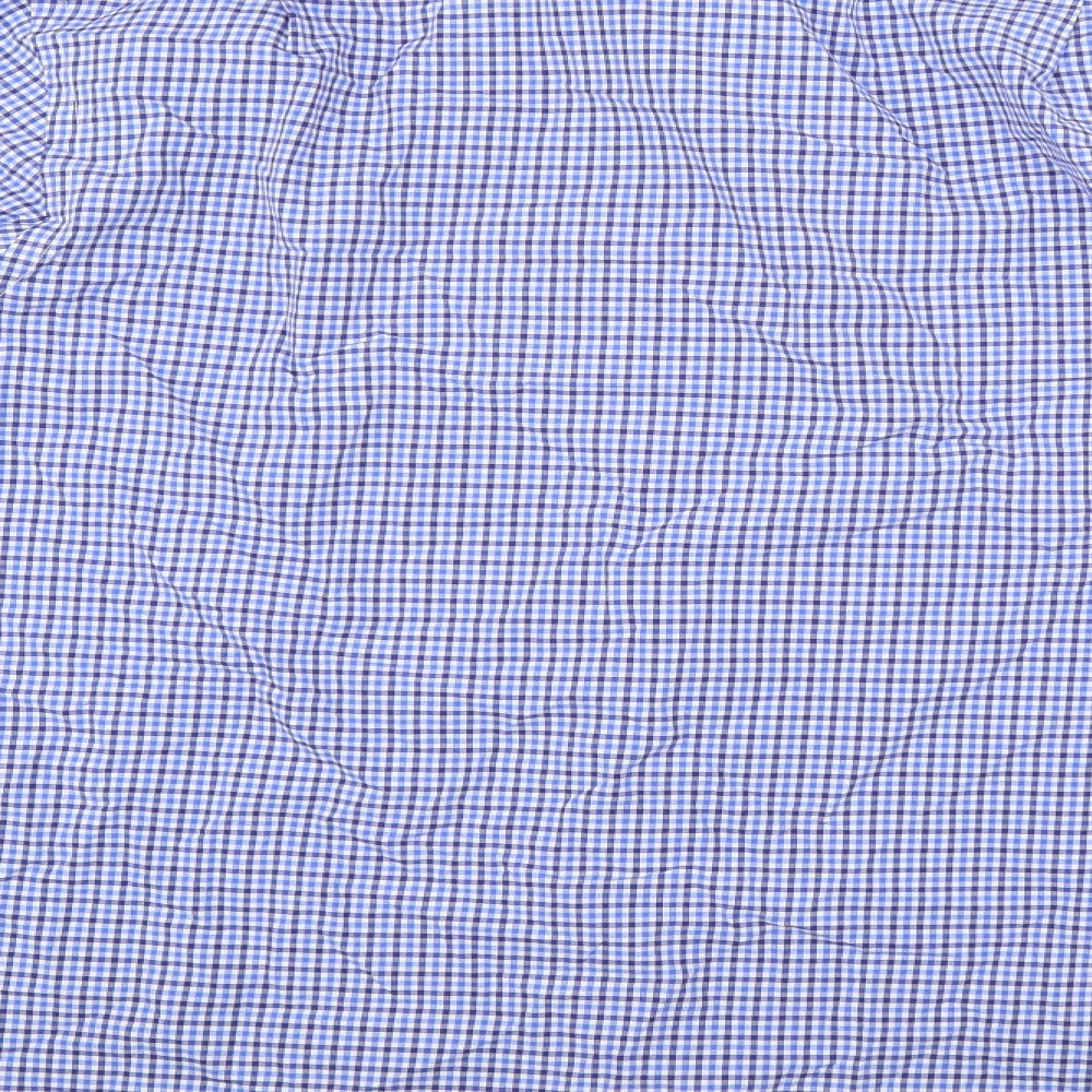 Ralph Lauren Mens Blue Check   Dress Shirt Size L