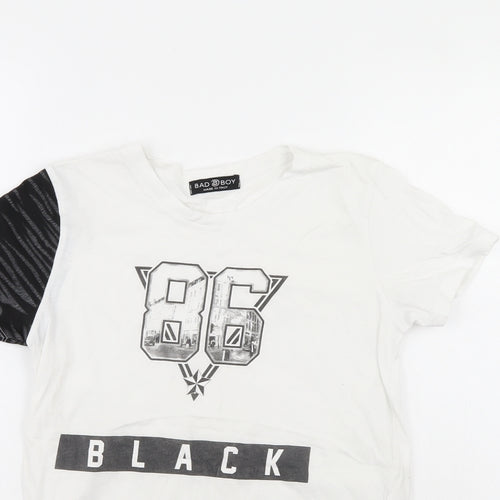 BAD BOY Boys White   Basic T-Shirt Size 11 Years
