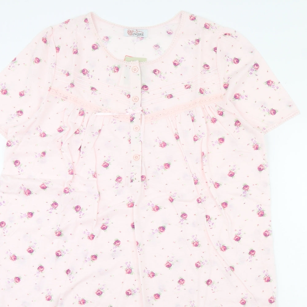 Lingerie Womens Pink Floral  Cami Dress Size M