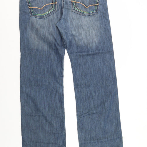NEXT Womens Blue  Denim Straight Jeans Size 16 L34 in