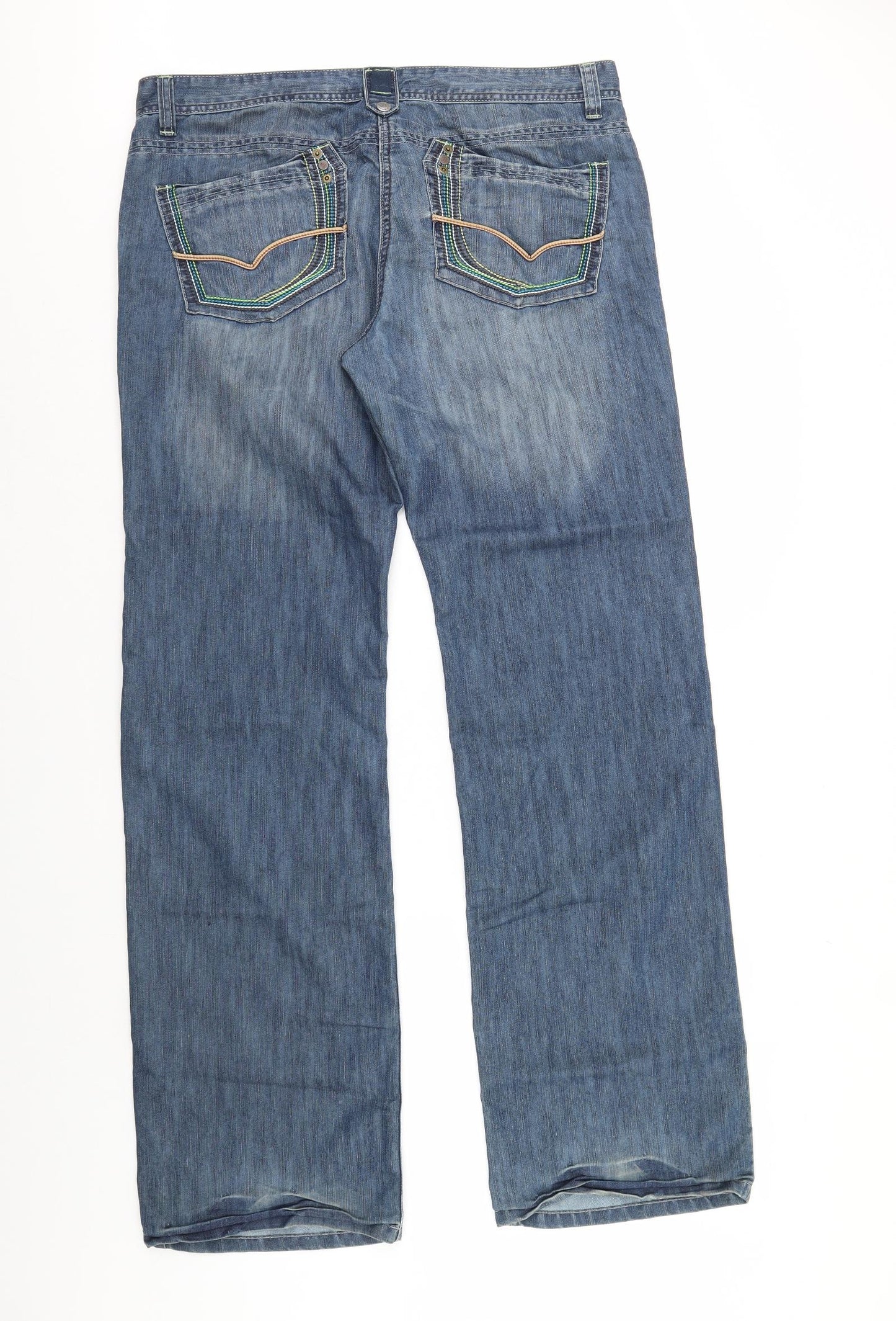 NEXT Womens Blue  Denim Straight Jeans Size 16 L34 in