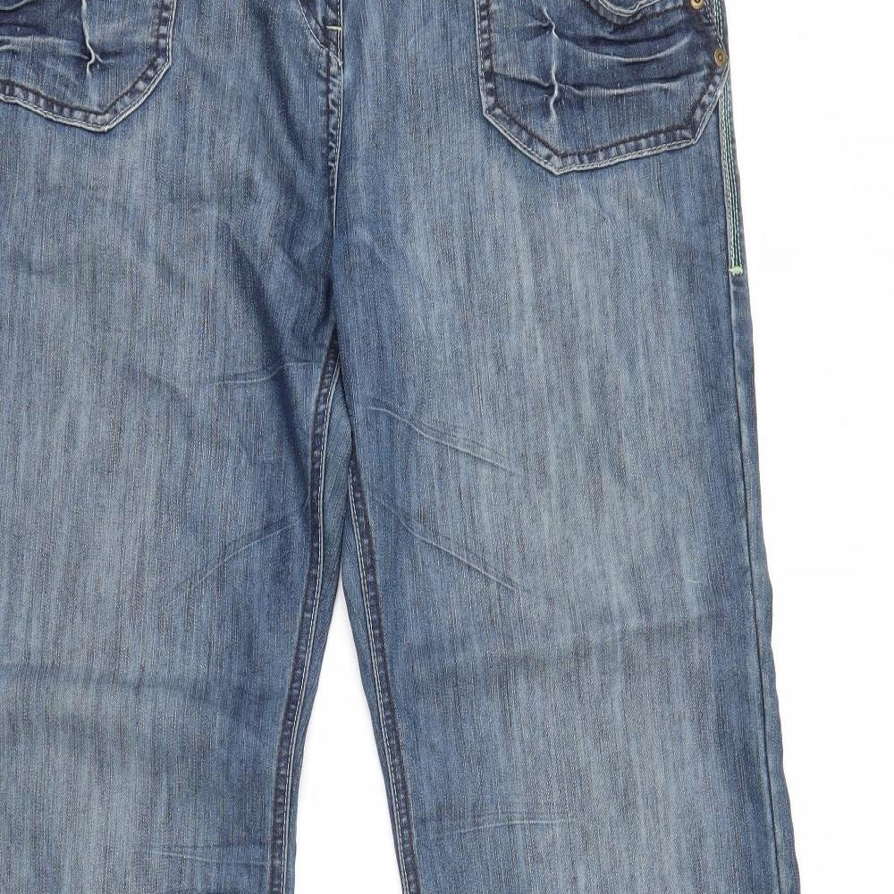 NEXT Womens Blue  Denim Straight Jeans Size 16 L34 in