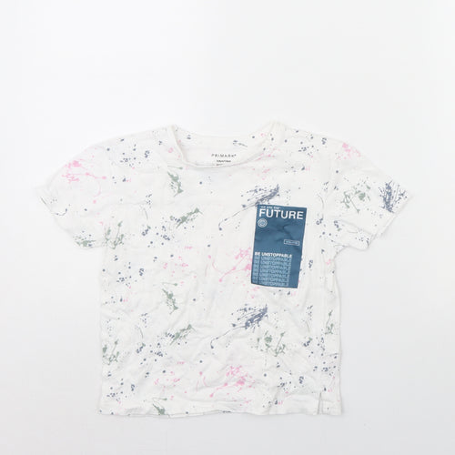 Primark Boys White   Basic T-Shirt Size 5 Years