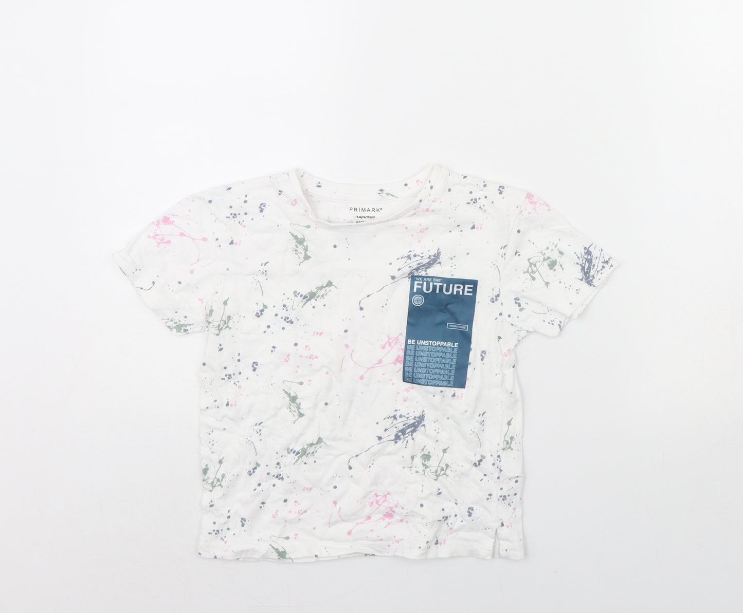Primark Boys White   Basic T-Shirt Size 5 Years