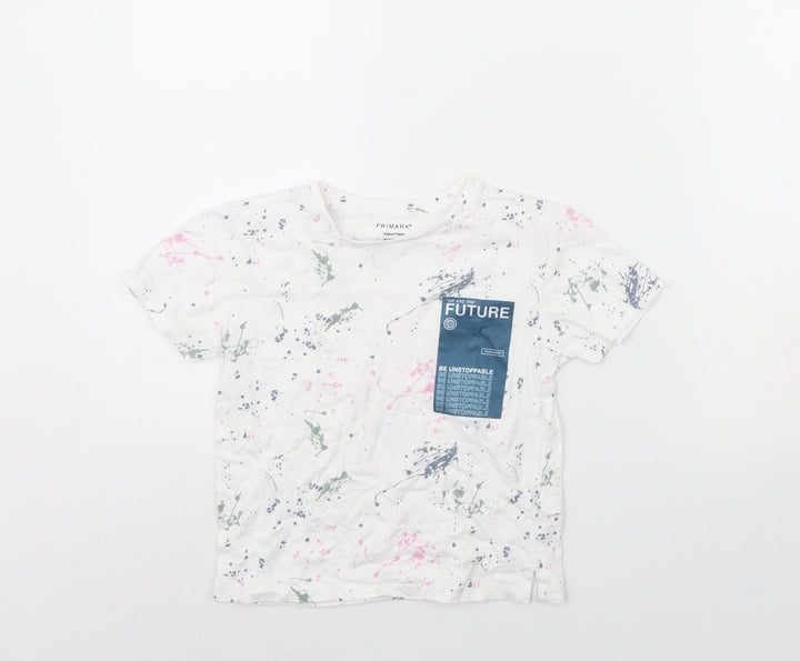 Primark Boys White   Basic T-Shirt Size 5 Years