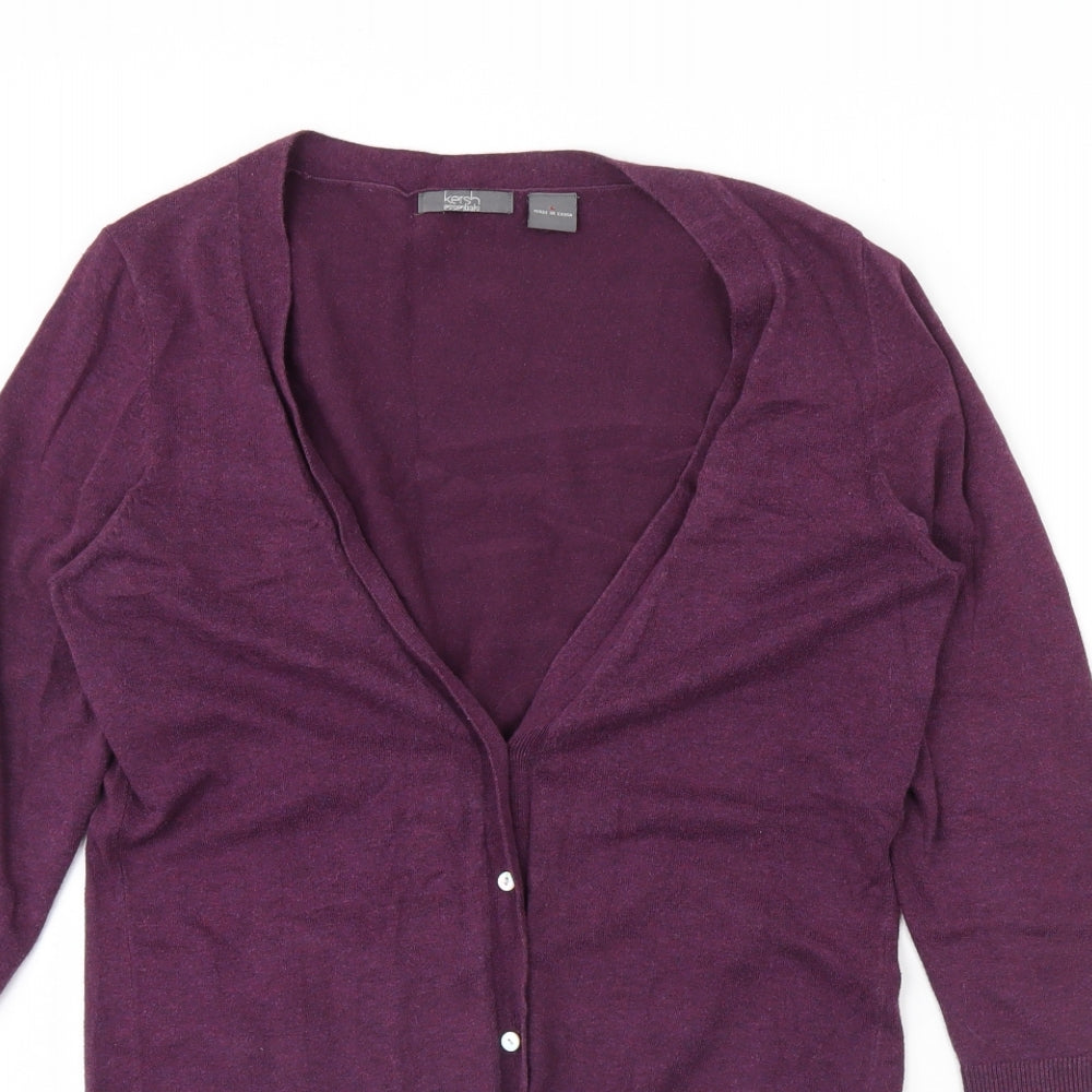 Kersh Womens Purple   Cardigan Jumper Size L
