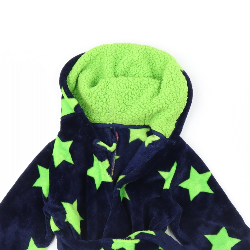 Nutmeg Boys Blue Solid   Gown Size 4 Years  - Dinosaur