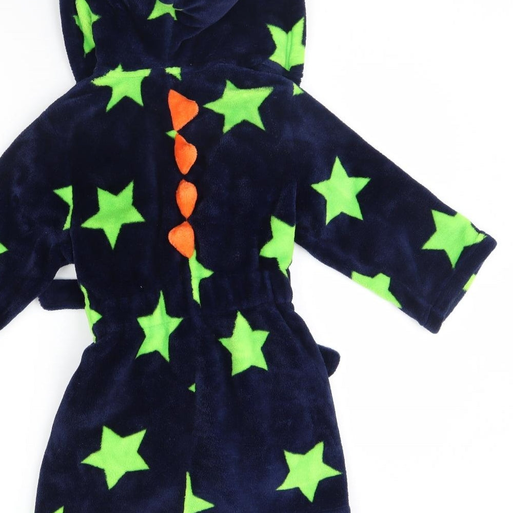 Nutmeg Boys Blue Solid   Gown Size 4 Years  - Dinosaur