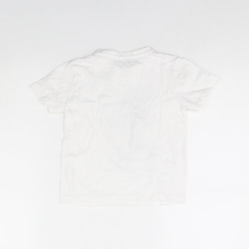 Primark Boys White   Basic T-Shirt Size 4 Years  - Football