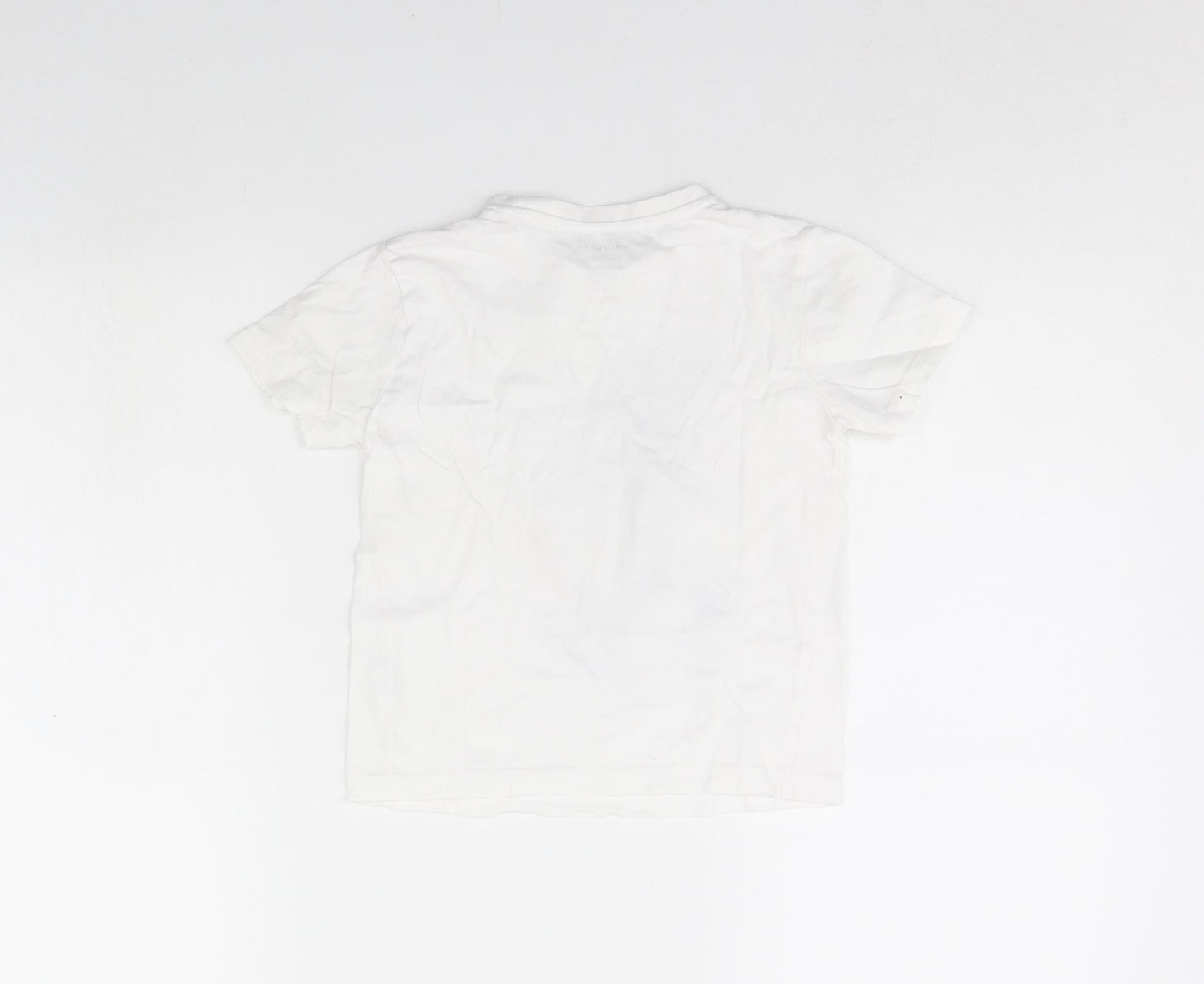 Primark Boys White   Basic T-Shirt Size 4 Years  - Football