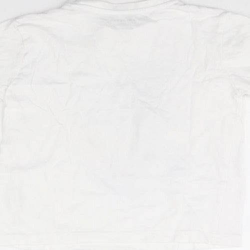 Primark Boys White   Basic T-Shirt Size 4 Years  - Football
