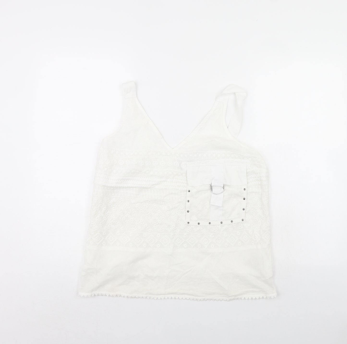 NEXT Womens White   Basic Tank Size 14