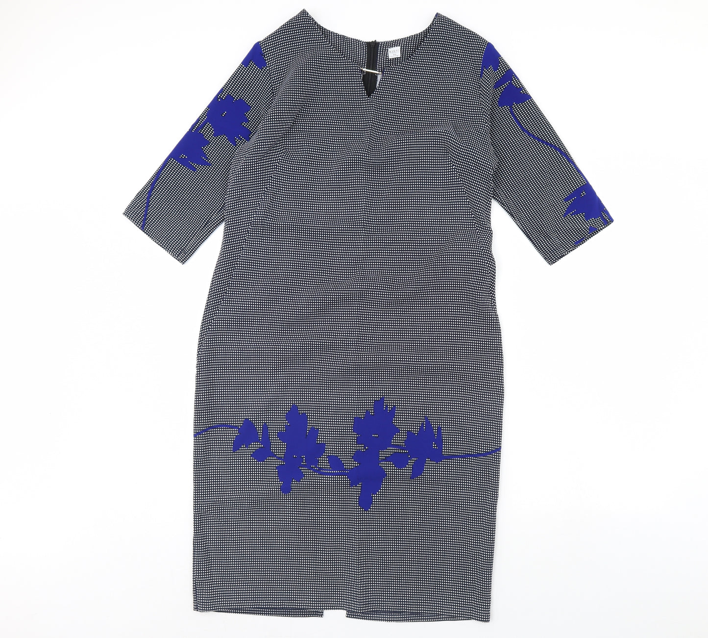 Krist Womens Blue Polka Dot  Pencil Dress  Size 18