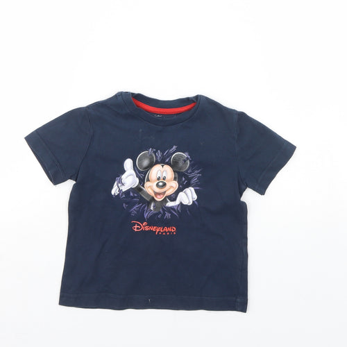 Disney land paris Boys Blue   Basic T-Shirt Size 2 Years  - Mickey mouse