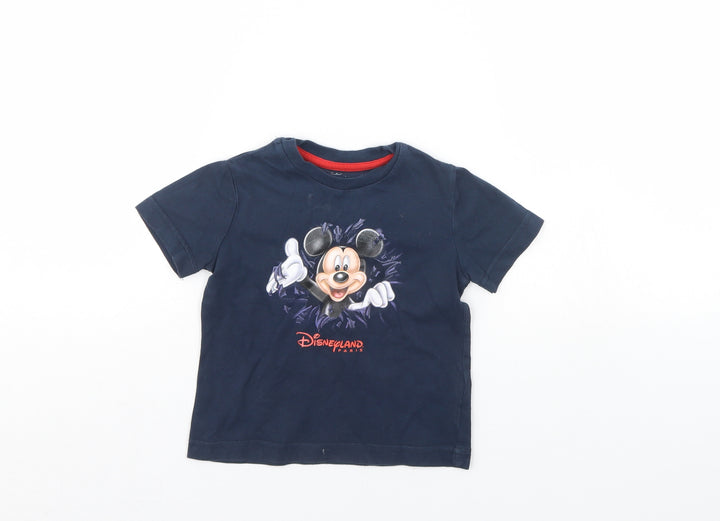 Disney land paris Boys Blue   Basic T-Shirt Size 2 Years  - Mickey mouse