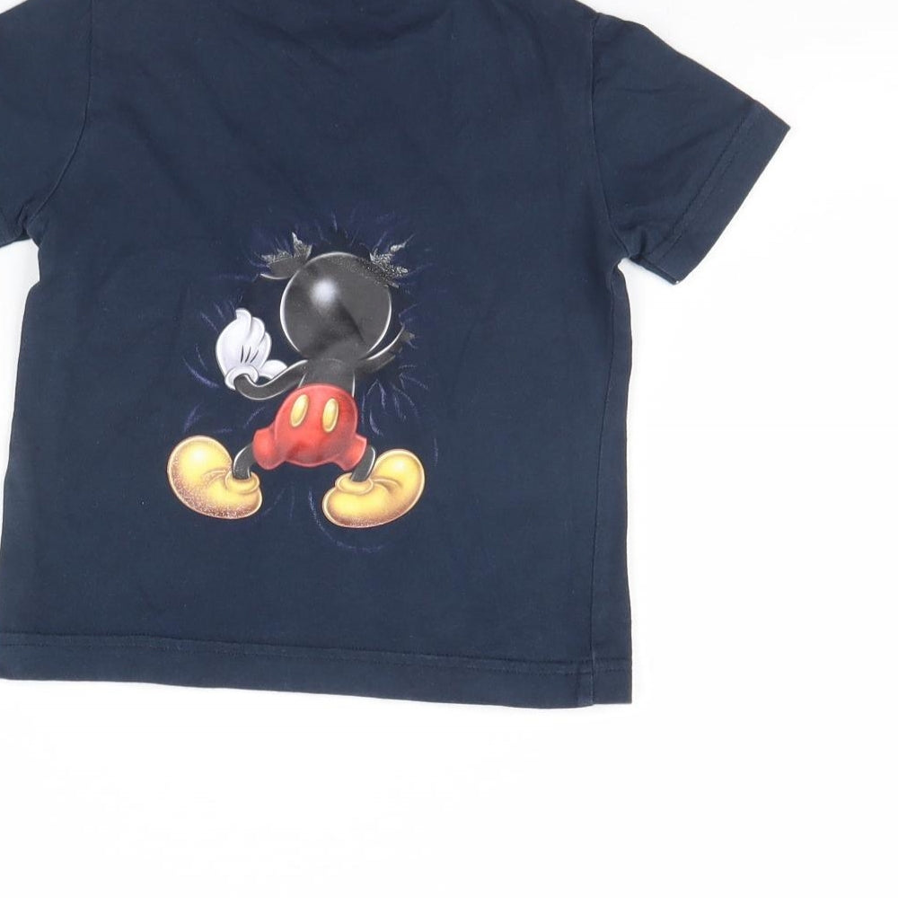 Disney land paris Boys Blue   Basic T-Shirt Size 2 Years  - Mickey mouse