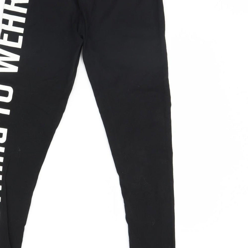 Golddigga Womens Black   Capri Leggings Size 16 L29 in