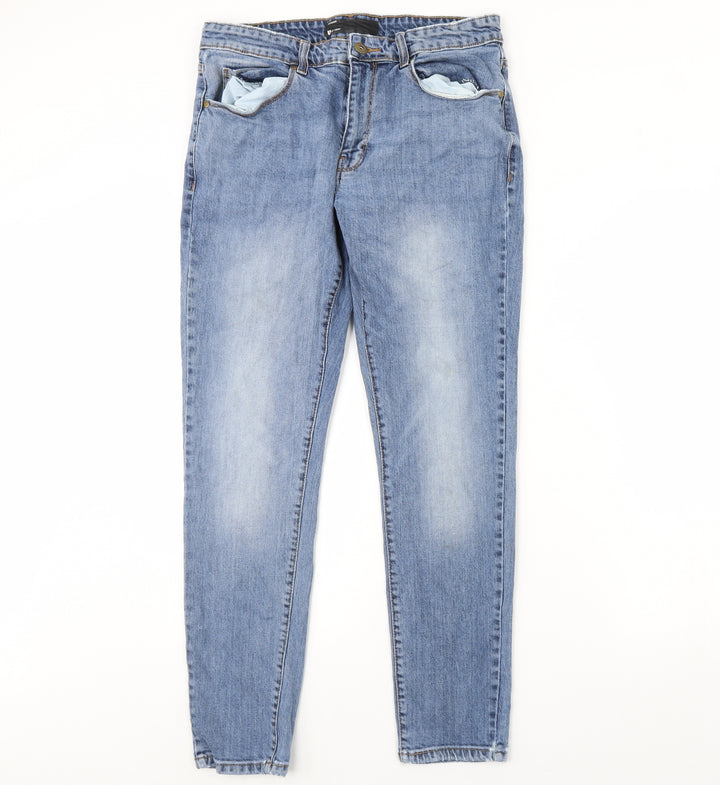 Very Womens Blue Denim Straight Jeans Size 32 L30 in
